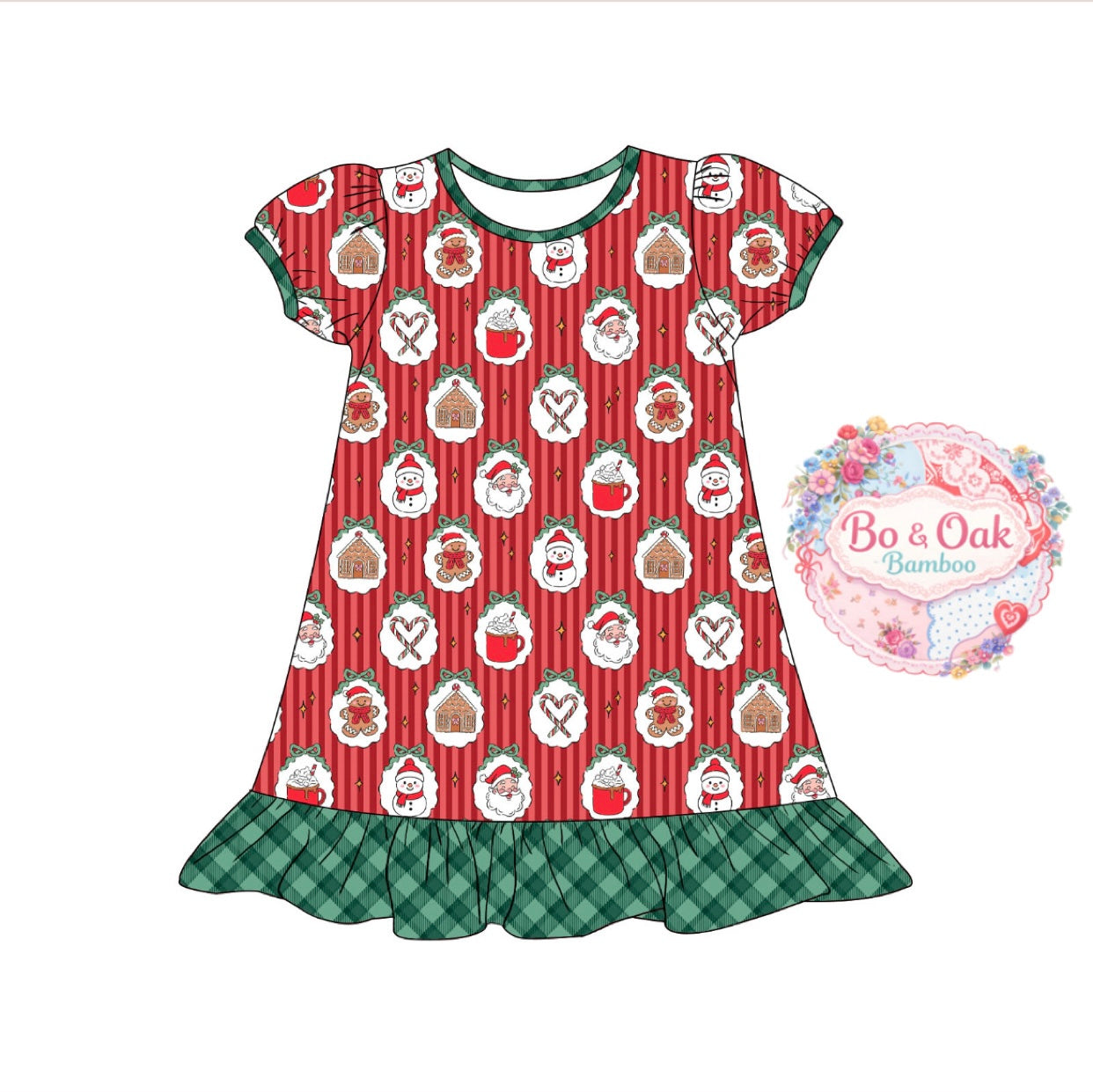 PRE-ORDER Christmas Portraits Ruffle Nightgown