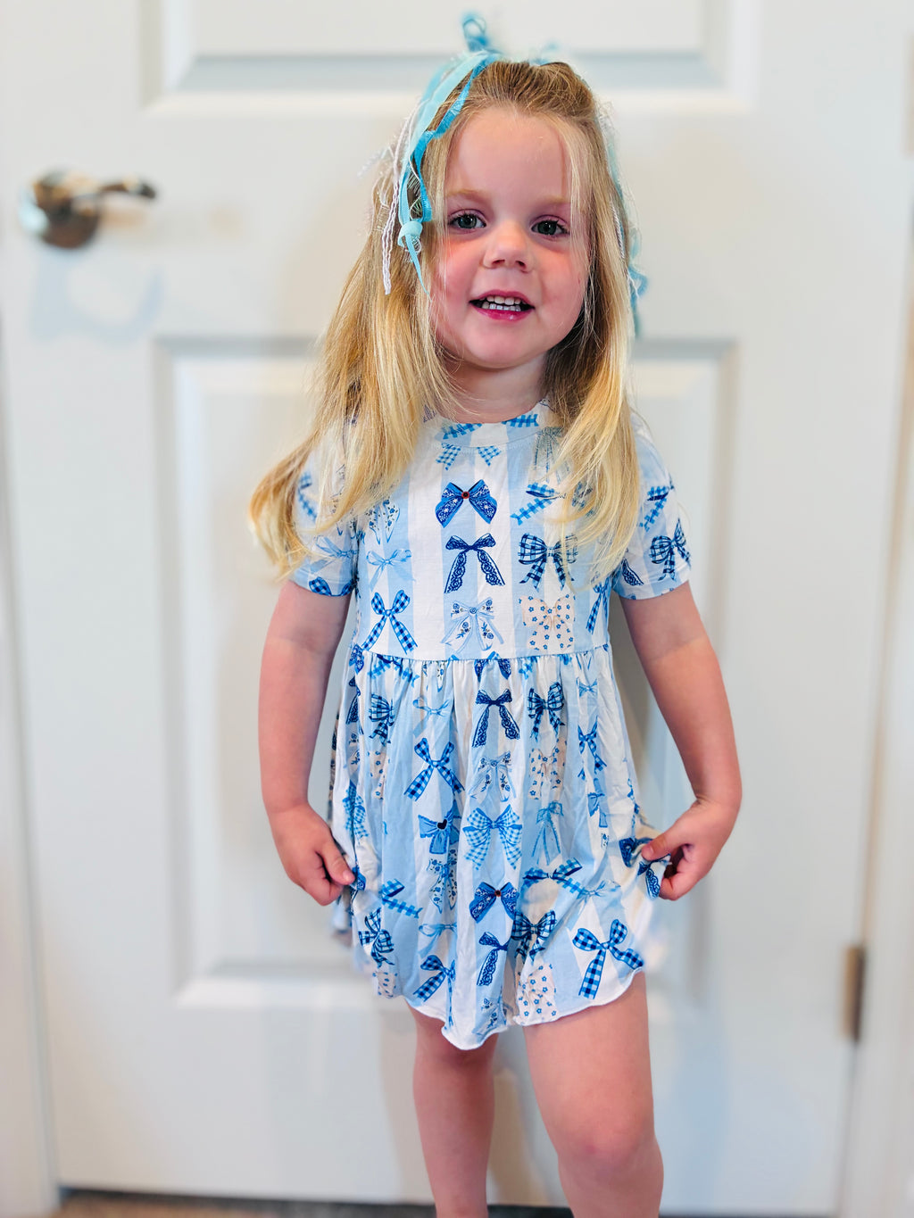 Something Blue Peplum Set