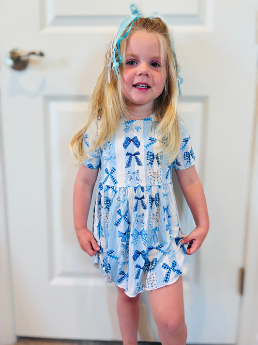 Something Blue Peplum Set