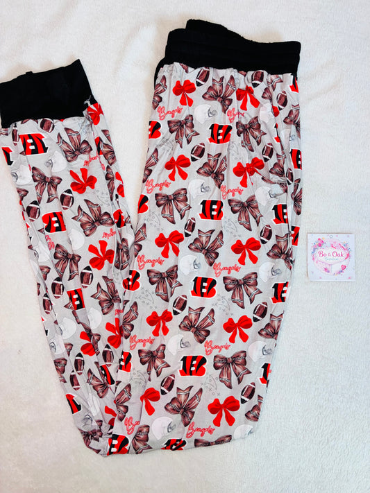 Adult Joggers Bengals Bows