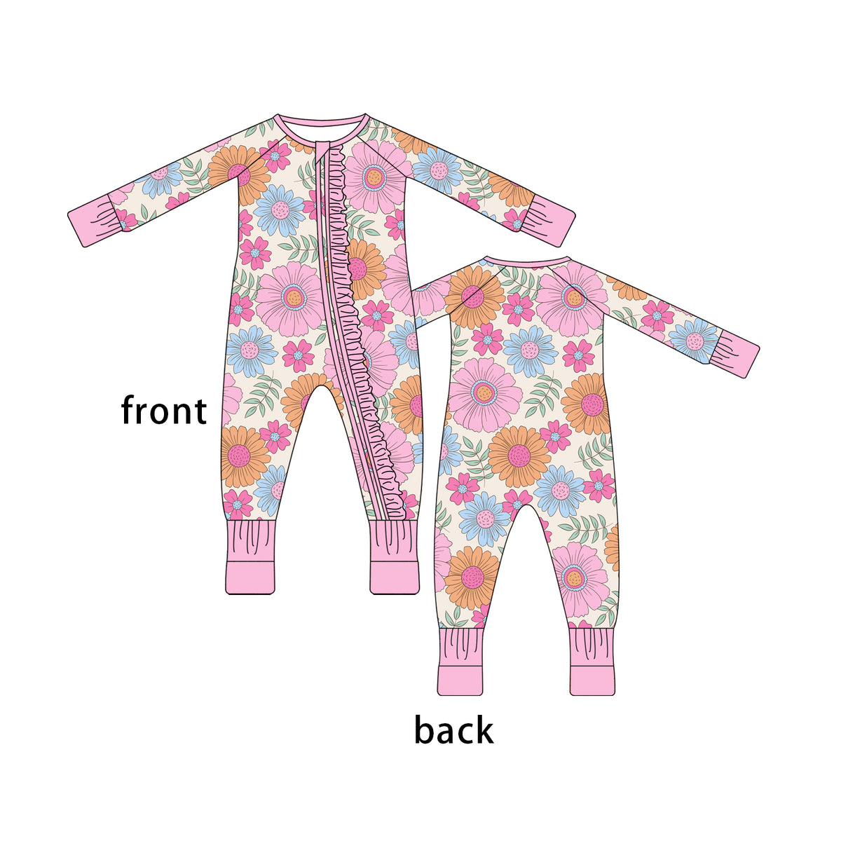 PRE-ORDER Floral Meadow Ruffle Zippy